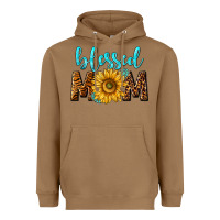 Toasted Coconut blessed mom with sunflower Heavyweight Hoodie - NancyCooperArtShop