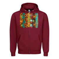 Burgundy thanksgiving brushstroke Zipper Hoodie - BarkalooDesign