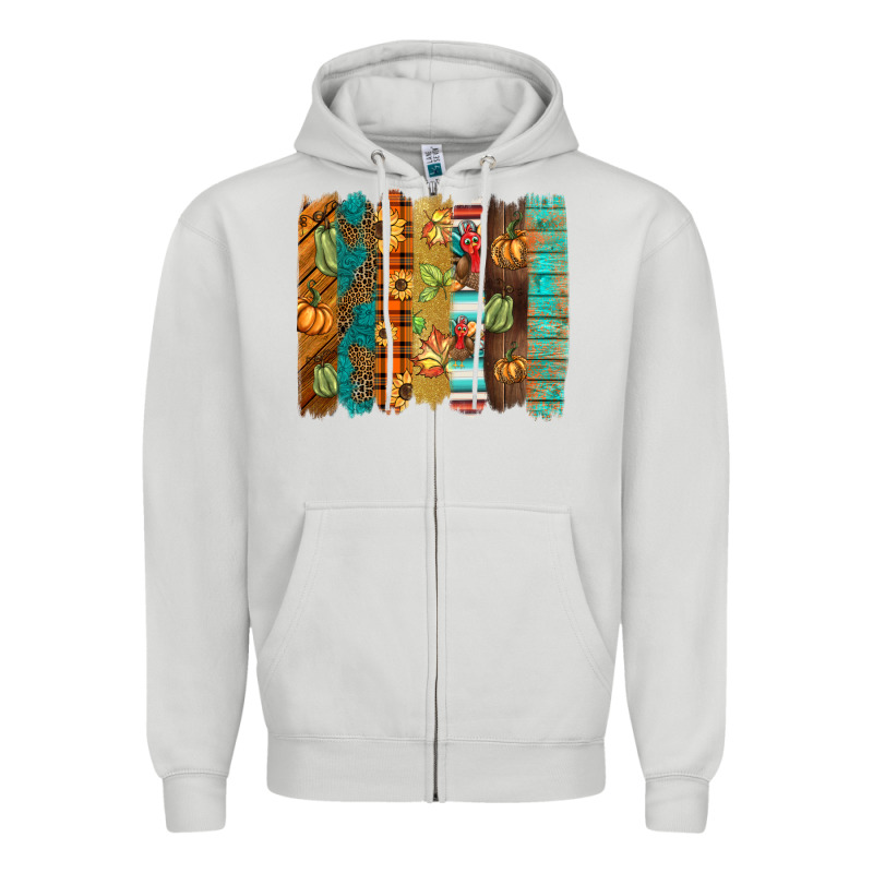 Thanksgiving Brushstroke Zipper Hoodie by BarkalooDesign | Teevron