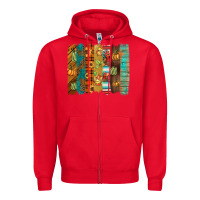 Red thanksgiving brushstroke Zipper Hoodie - BarkalooDesign