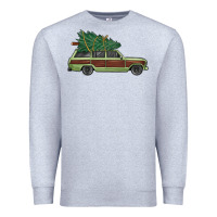 Heather Grey christmas vacation car Premium Sweatshirt - MaliasSmallBusiness