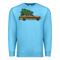 Ocean Blue christmas vacation car Premium Sweatshirt - MaliasSmallBusiness