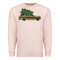 Pale Pink christmas vacation car Premium Sweatshirt - MaliasSmallBusiness