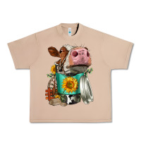 Burro Simmental Cow Coffee Cup Urban Heavy Tee - FaDigitalArtStudio