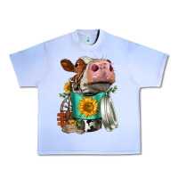 Grape Ice Simmental Cow Coffee Cup Urban Heavy Tee - FaDigitalArtStudio