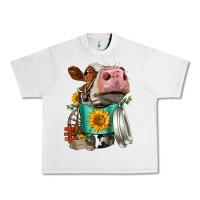 Lunar Rock Simmental Cow Coffee Cup Urban Heavy Tee - FaDigitalArtStudio