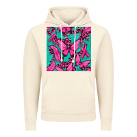 Vintage Artic Pink Butterfly with Ribbon Cancer Vintage Hoodie - texasbilliewilder