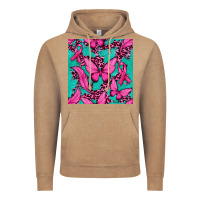 Vintage Coffee Pink Butterfly with Ribbon Cancer Vintage Hoodie - texasbilliewilder