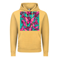 Vintage Mustard Pink Butterfly with Ribbon Cancer Vintage Hoodie - texasbilliewilder