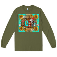 Army Green sunflower and daisy nurse tumbler Long Sleeve Tee - BundleAndBundleShop