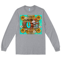 Heather Grey sunflower and daisy nurse tumbler Long Sleeve Tee - BundleAndBundleShop