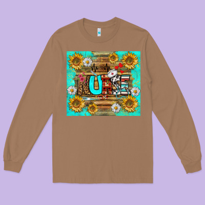 Sunflower And Daisy Nurse Tumbler Long Sleeve Tee Designed By Bundleandbundleshop