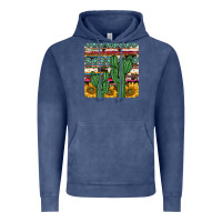 Vintage Denim cactus sunflower coaster Vintage Hoodie - JahusDesignShop