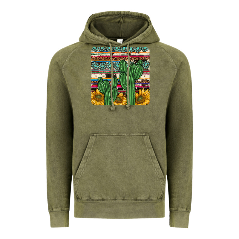 Cactus Sunflower Coaster Vintage Hoodie by JahusDesignShop | Teevron