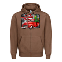 Chestnut merry christmas red truck christmas trees Zipper Hoodie - Jasminsmagicworld