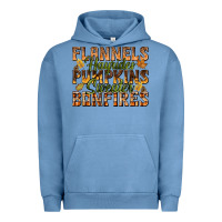 Pigment Pebble Blue Flannels Hayrides Pumpkins Urban Hoodie - texasbilliewilder