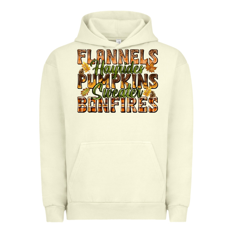 Flannels Hayrides Pumpkins Urban Hoodie by texasbilliewilder | Teevron