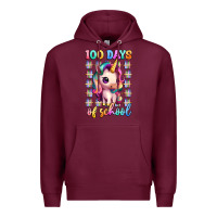 Burgundy 100 days of school unicorn Premium Hoodie - Artiststas
