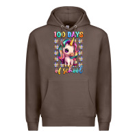 Coffee 100 days of school unicorn Premium Hoodie - Artiststas