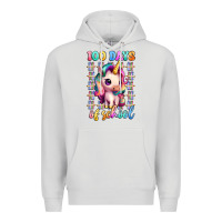 Dove Grey 100 days of school unicorn Premium Hoodie - Artiststas
