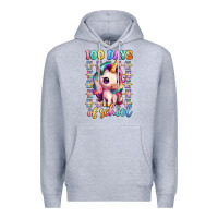 Heather Grey 100 days of school unicorn Premium Hoodie - Artiststas