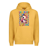 Mustard 100 days of school unicorn Premium Hoodie - Artiststas
