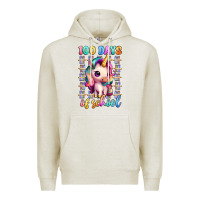Oatmeal Heather 100 days of school unicorn Premium Hoodie - Artiststas