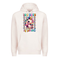 Pale Pink 100 days of school unicorn Premium Hoodie - Artiststas