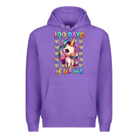 Purple 100 days of school unicorn Premium Hoodie - Artiststas