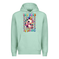 Seafoam 100 days of school unicorn Premium Hoodie - Artiststas