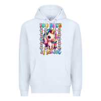 White 100 days of school unicorn Premium Hoodie - Artiststas