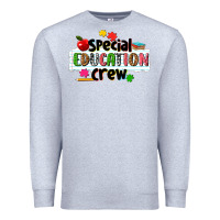 Heather Grey special education crew Premium Sweatshirt - NancyCooperArtShop