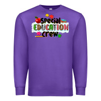 Purple special education crew Premium Sweatshirt - NancyCooperArtShop