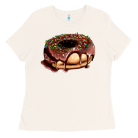 Chocolate Donut With Candies Ladies Tee | Teevron