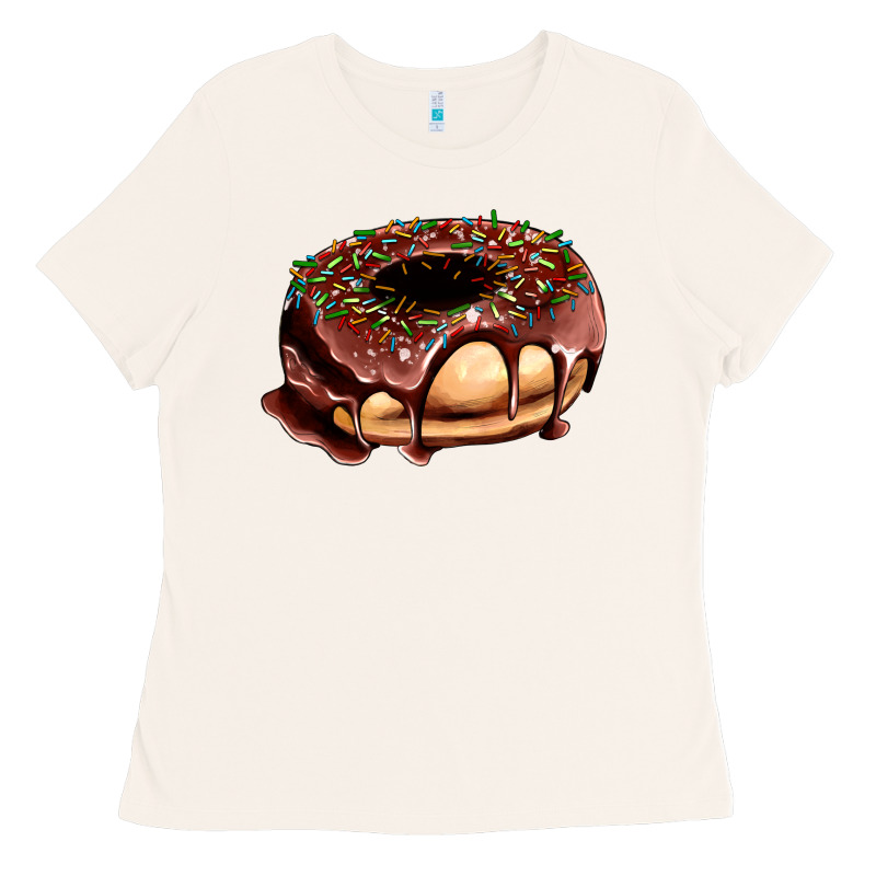 Chocolate Donut With Candies Ladies Tee by AdoDesignShop | Teevron