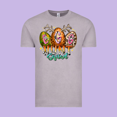 Egg Hunt Squad Vintage Tee Designed By Racoondesign