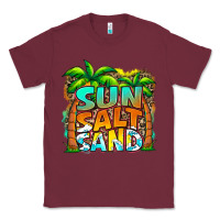 Burgundy sun salt sand summer Classic Tee - Jasminsmagicworld