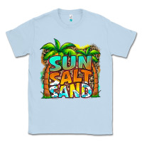 Dusty Blue sun salt sand summer Classic Tee - Jasminsmagicworld