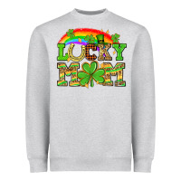 Heather Grey One lucky mom St. Patricks Day Heavyweight Sweatshirt - Neo Western