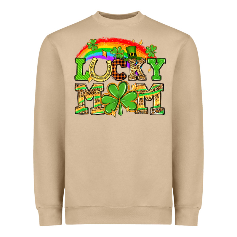 One Lucky Mom St. Patricks Day Heavyweight Sweatshirt by Neo Western | Teevron