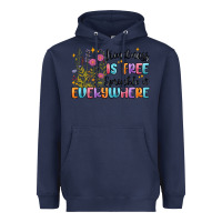 Navy kindness is free sprinkle it everywhere Heavyweight Hoodie - MaliasSmallBusiness
