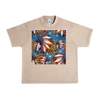 French Oak 4th of july indian headdress seamless pattern Urban Heavy Tee - HRA Design Shop