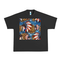 Pigment Black 4th of july indian headdress seamless pattern Urban Heavy Tee - HRA Design Shop