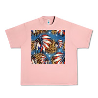 Salmon 4th of july indian headdress seamless pattern Urban Heavy Tee - HRA Design Shop