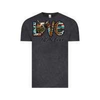 Vintage Black lov of thecows Vintage Tee - CowhideDigitalArt