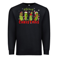 Black Pickle Merry Christmas Premium Sweatshirt - MaliasSmallBusiness