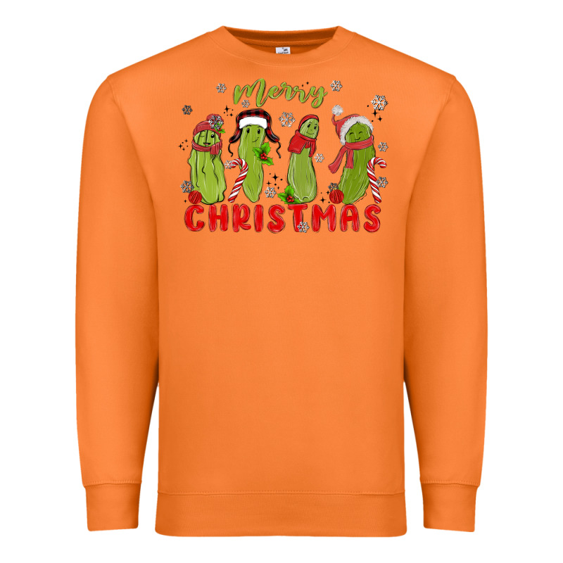 Pickle Merry Christmas Premium Sweatshirt by MaliasSmallBusiness | Teevron