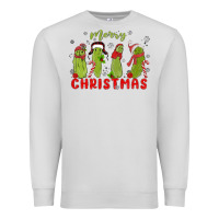 Dove Grey Pickle Merry Christmas Premium Sweatshirt - MaliasSmallBusiness