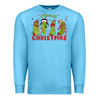 Ocean Blue Pickle Merry Christmas Premium Sweatshirt - MaliasSmallBusiness