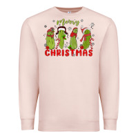 Pale Pink Pickle Merry Christmas Premium Sweatshirt - MaliasSmallBusiness
